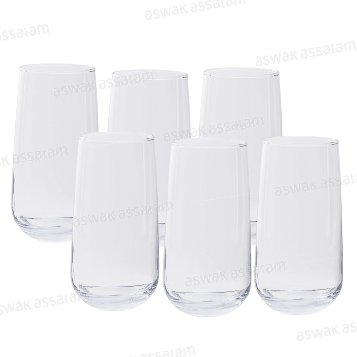 6 VERRES A EAU FORME HAUTE 480ML LAV
