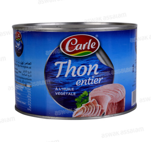 THON ENTIER A L’HUILE VEGETALE 1,7KG CARLE