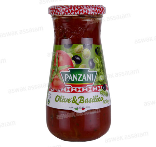 SAUCE PIZZA OLIVE ET BASILIC 400G PANZANI