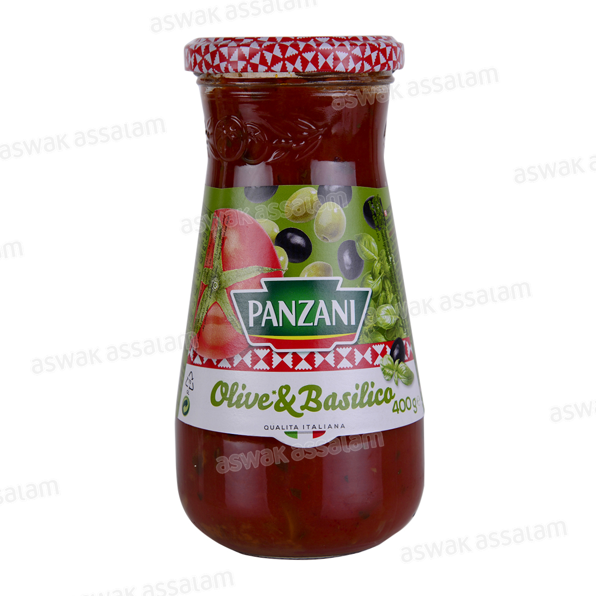 SAUCE PIZZA OLIVE ET BASILIC 400G PANZANI