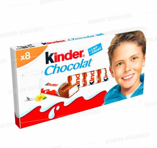 BARRES CHOCOLATEES BOITE DE 8 UNITES 100G KINDER