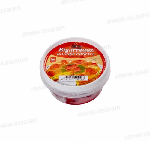 BIGARREAUX ROUGES CONFITS 120G MACAO
