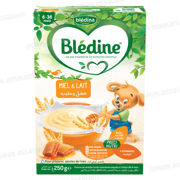 FLOCONS DE CEREALES LACTES AU MIEL BLEDINE 250G BLEDINA