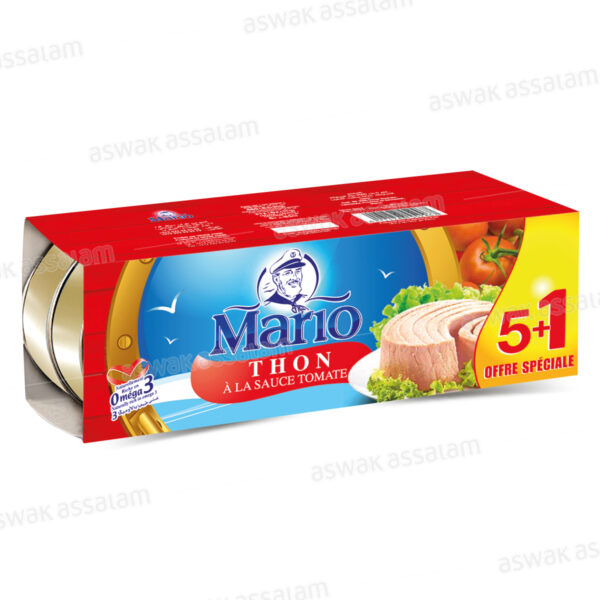 LOT DE 6 BOITES DE THON A LA SAUCE TOMATE 80G MARIO (5 ACHETES = 1 GRATUIT) – Image 2