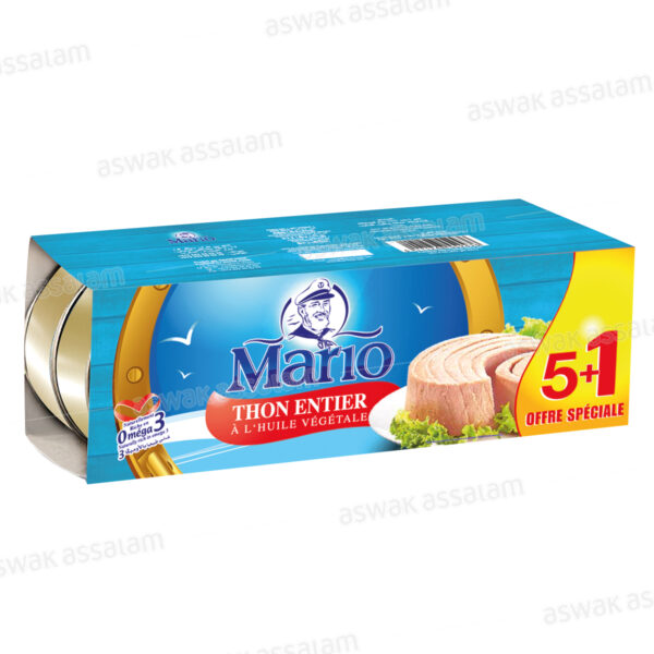 LOT DE 6 BOITES DE THON A L'HUILE VEGETALE 80G MARIO (5 ACHETES = 1 GRATUIT) – Image 2