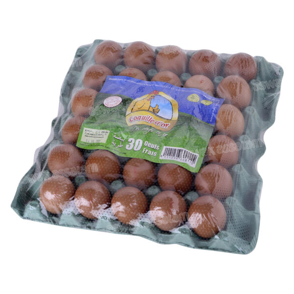 OEUF CALIBRE +/- 50G PLATEAU DE 30 1.650KG COQUILLE D'OR – Image 3