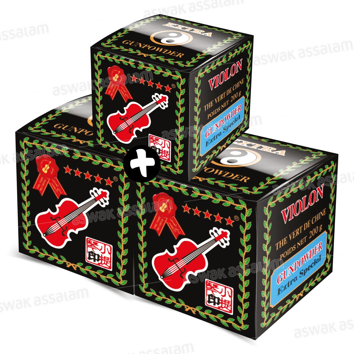 LOT DE 2 THES VERTS CHAARA V9371 200G VIOLON (THE 100G GRATUIT)