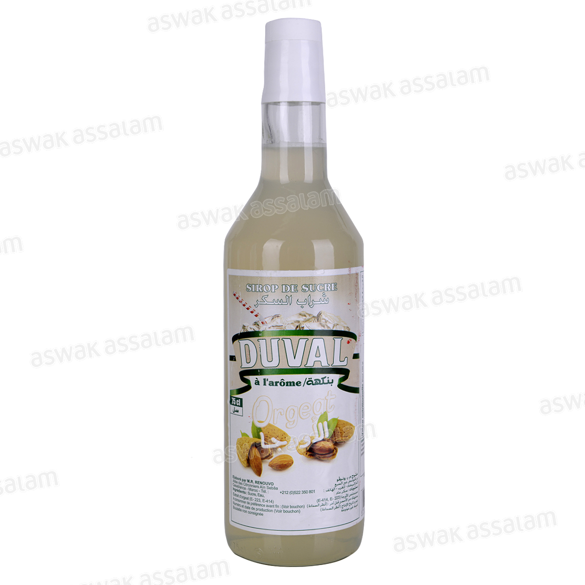 SIROP DE SUCRE AROME ORGEAT 75CL DUVAL