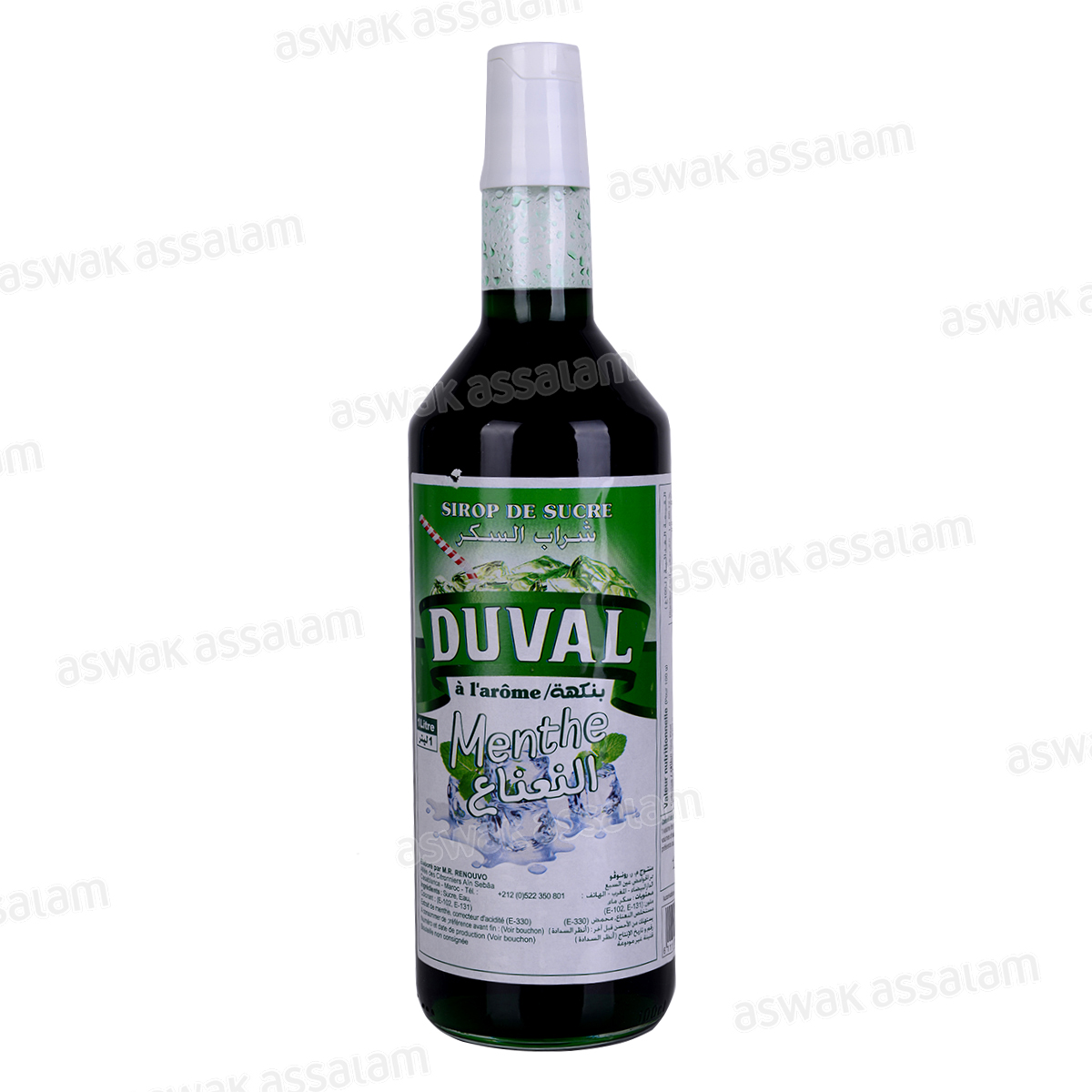 SIROP DE SUCRE AROME MENTHE 1L DUVAL