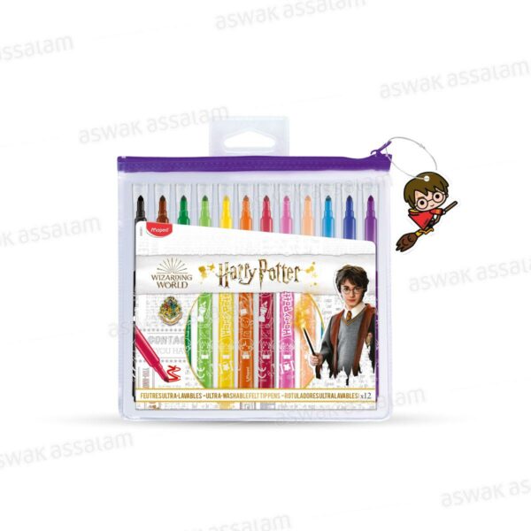 12 FEUTRES DE COULEUR LAVABLES HARRY POTTER MAPED