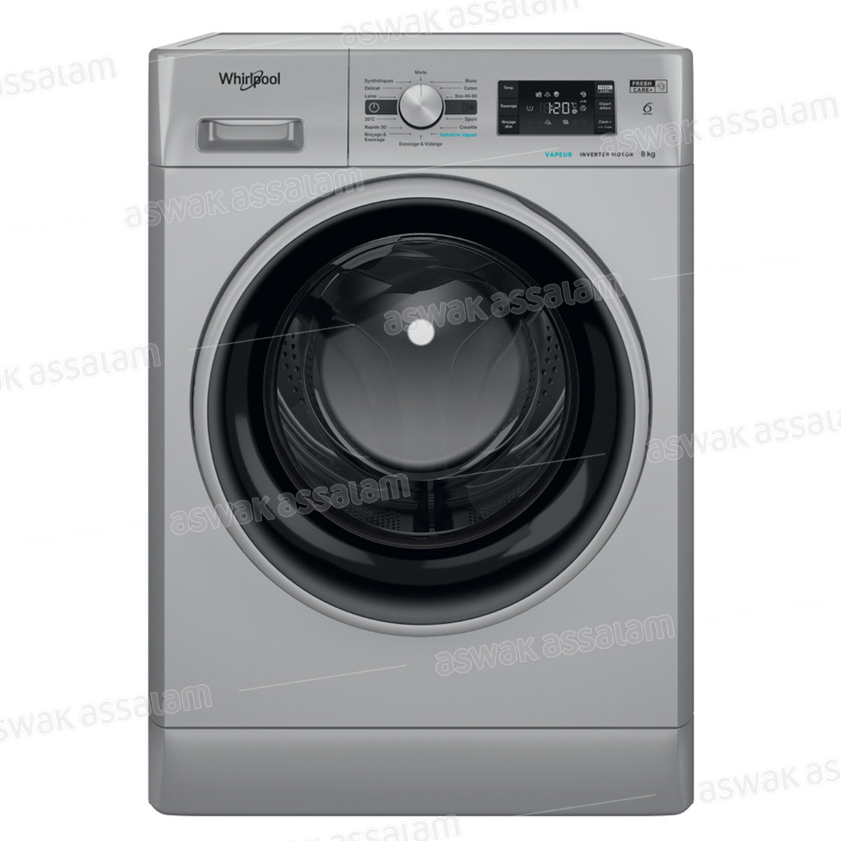 MACHINE A LAVER 8KG 1200T SILVER FFWB 8248 SBS WHIRLPOOL