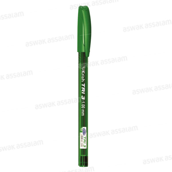 STYLO A BILLE POINTE 1MM VERT KRISH TRI-3