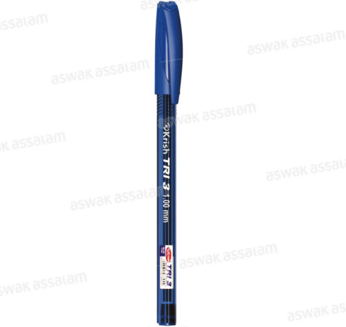 STYLO A BILLE POINTE 1MM BLEU KRISH TRI-3