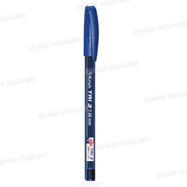 STYLO A BILLE POINTE 1MM BLEU KRISH TRI-3