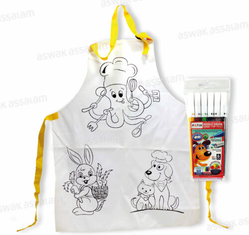 TABLIER DE PEINTURE LAVABLE + FEUTRE