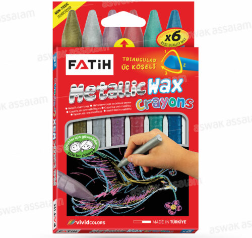 6 CRAYONS DE CIRE COULEURS METALLIQUES FATIH
