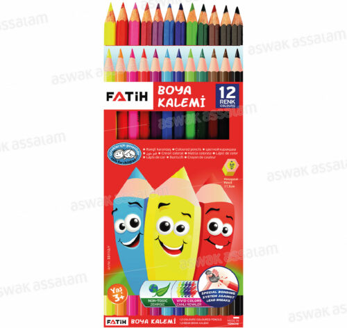 12 CRAYONS DE COULEUR FATIH