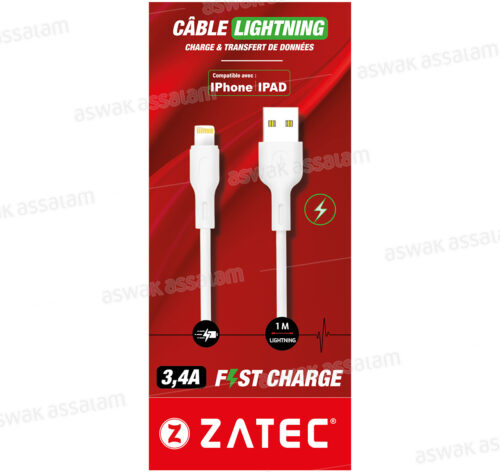 CABLE LIGHTNING USB Z-M2 1M ZATEC