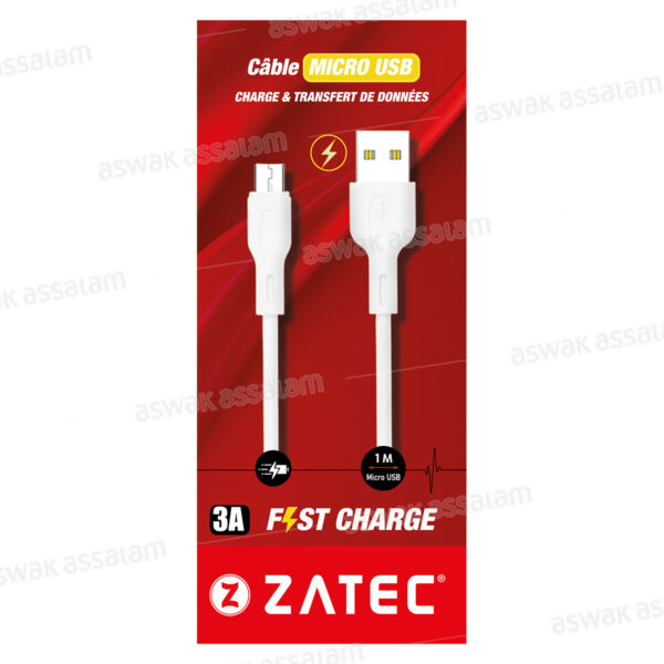 CABLE MICRO USB Z-M1 1M ZATEC