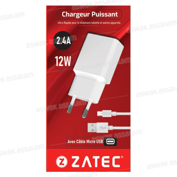 CHARGEUR Z-43 + CABLE MICRO USB ZATEC