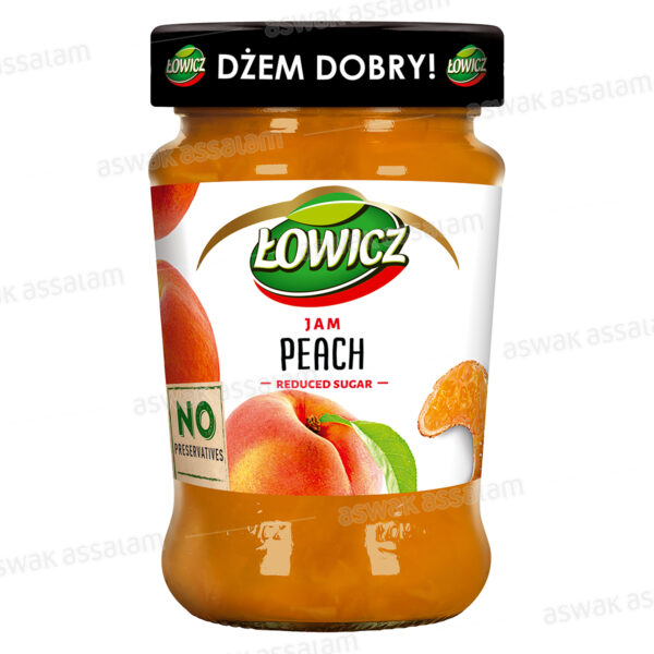 CONFITURE PECHE SUCRE REDUIT 280G LOWICZ