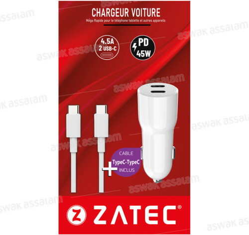 CHARGEUR Z-50 + CABLE TYPE-C TO TYPE-C ZATEC