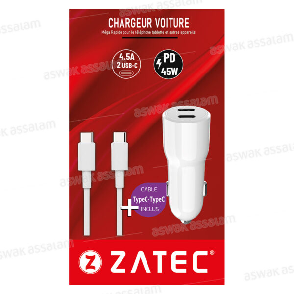 CHARGEUR Z-50 + CABLE TYPE-C TO TYPE-C ZATEC