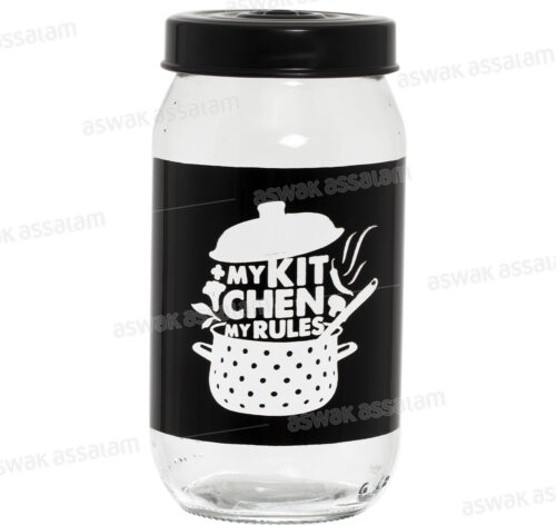 BOCAL DE CONSERVATION EN VERRE DECORE 1L MY KITCHEN MY RULES