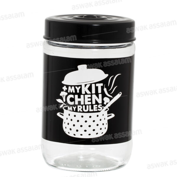 BOCAL DE CONSERVATION EN VERRE DECORE 660ML MY KITCHEN MY RULES