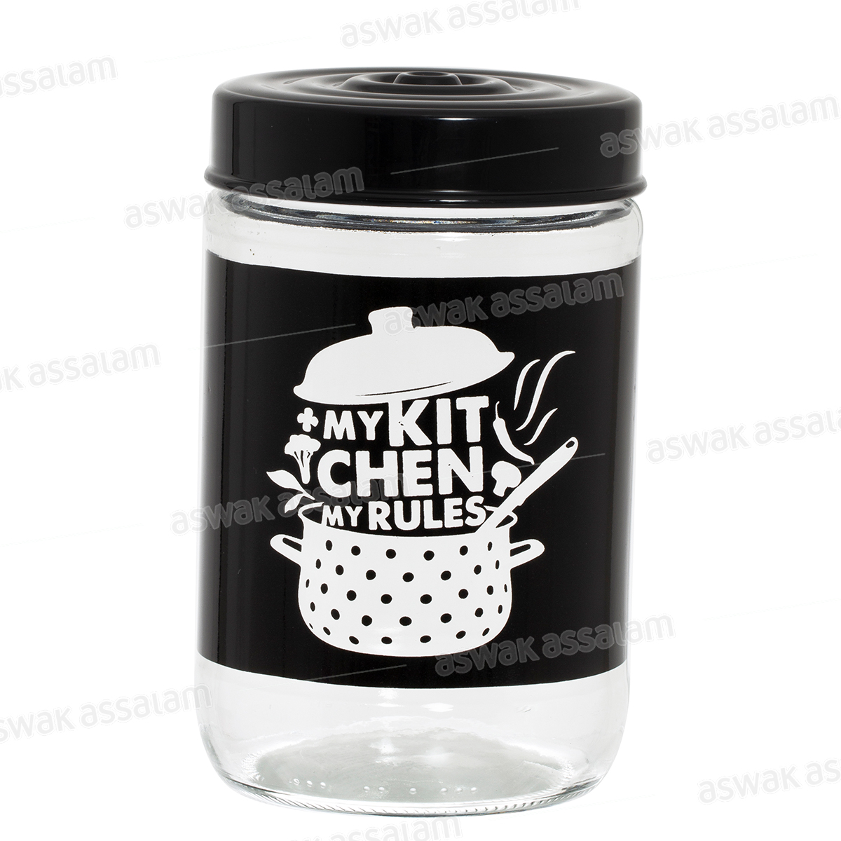 BOCAL DE CONSERVATION EN VERRE DECORE 660ML MY KITCHEN MY RULES