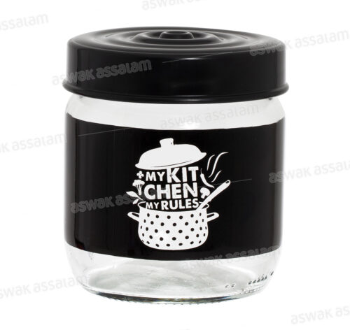 BOCAL DE CONSERVATION EN VERRE DECORE 425ML MY KITCHEN MY RULES