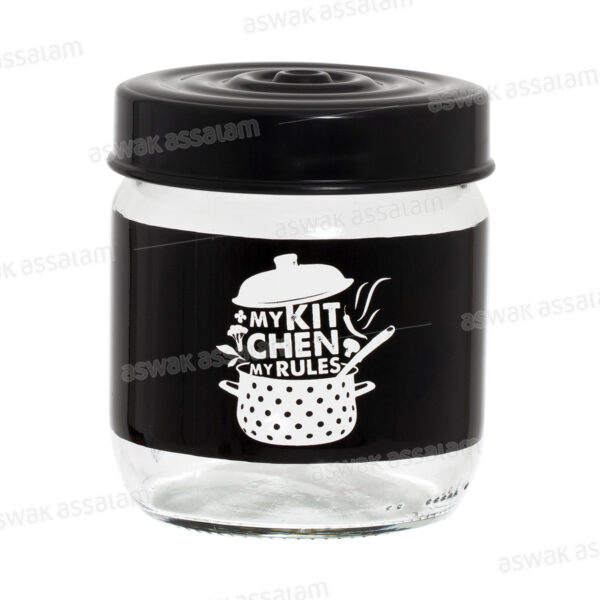 BOCAL DE CONSERVATION EN VERRE DECORE 425ML MY KITCHEN MY RULES