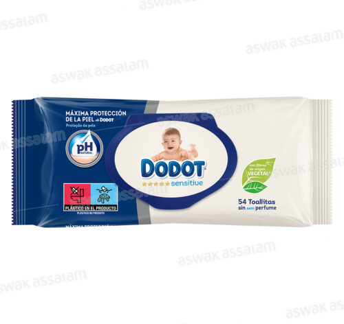 LINGETTES BEBE SENSITIVE 54 UNITES DODOT