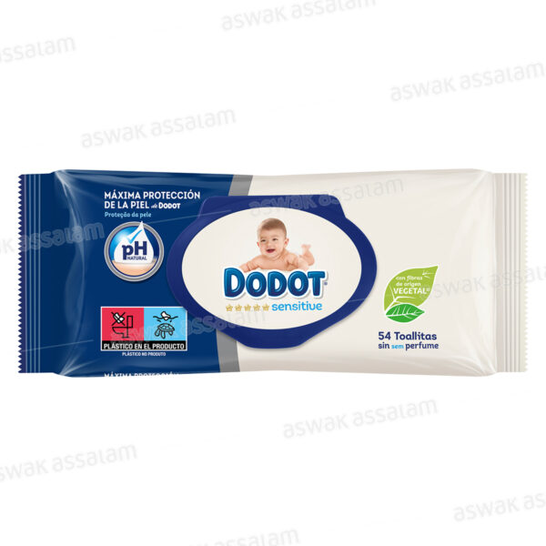 LINGETTES BEBE SENSITIVE 54 UNITES DODOT