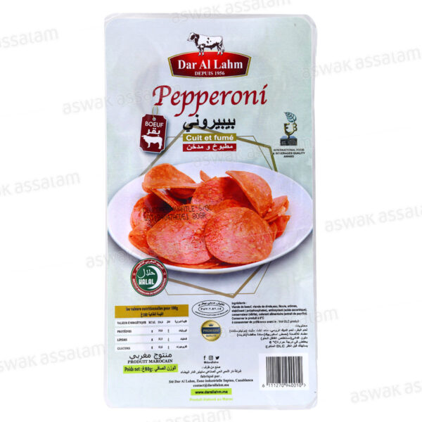 PEPPERONI DE BOEUF CUIT ET FUME 80G DAR AL LAHM 