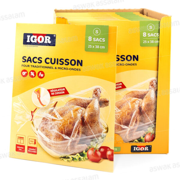 SAC DE CUISSON FOUR ET MICRO-ONDES SMALL 25*38CM 8 UNITES IGOR