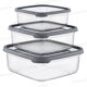 ENSEMBLE DE 3 BOITES CARREES 400ML, 800ML, 1,4L