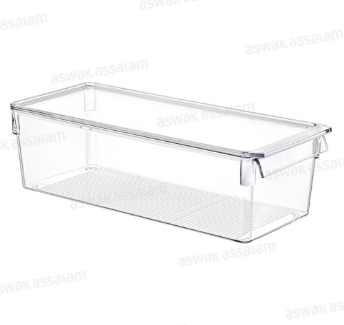 ORGANISATEUR TRANSPARENT AVEC COUVERCLE 36*15*10CM