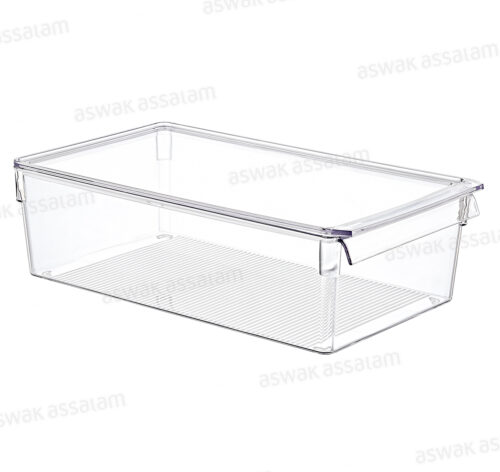ORGANISATEUR TRANSPARENT AVEC COUVERCLE 36*20,5*10CM