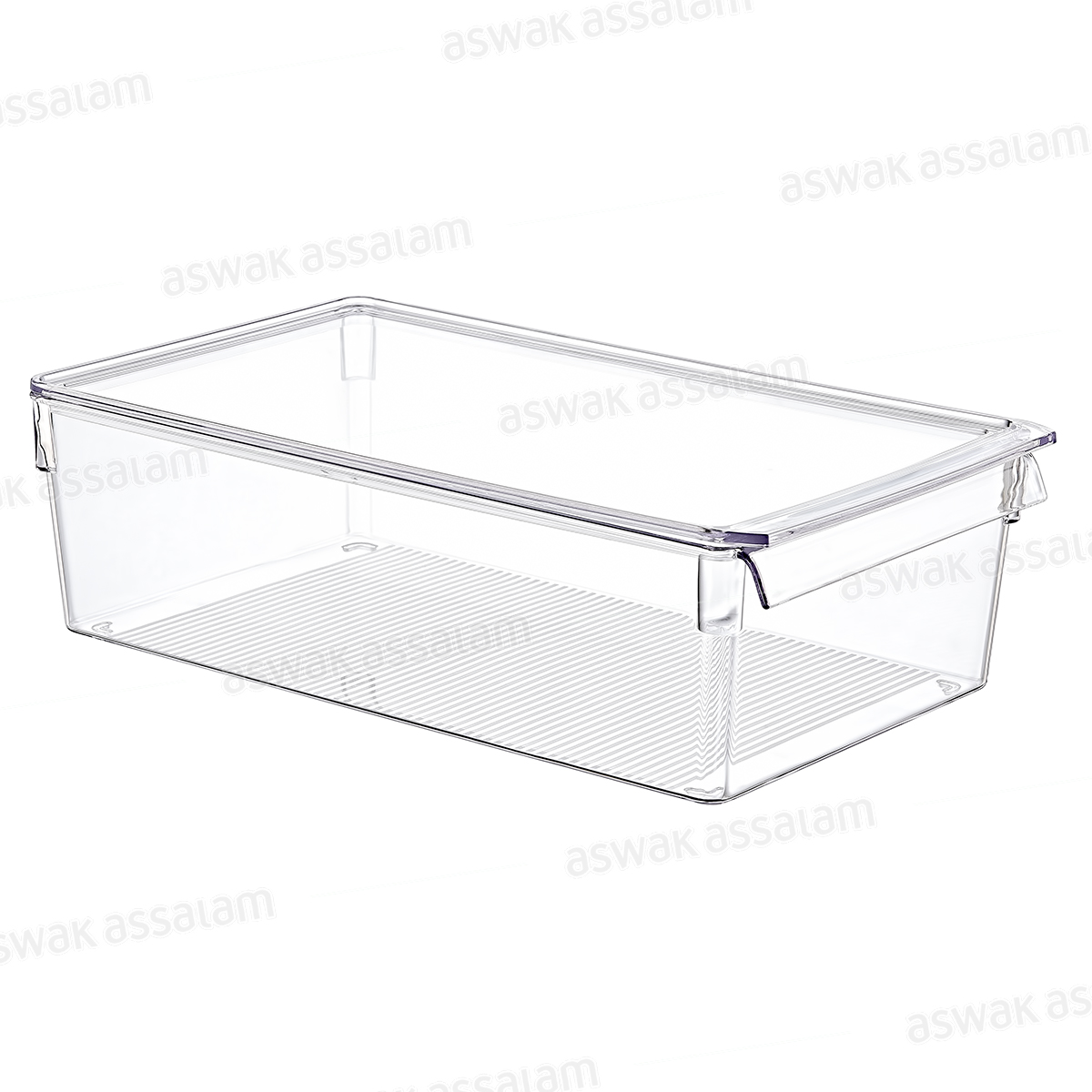 ORGANISATEUR TRANSPARENT AVEC COUVERCLE 36*20,5*10CM