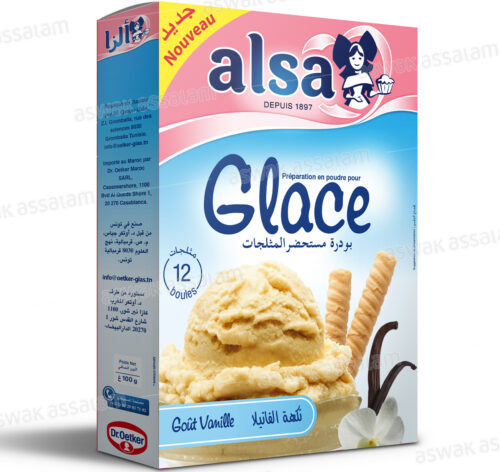 PREPARATION EN POUDRE POUR GLACE SAVEUR VANILLE 100G ALSA