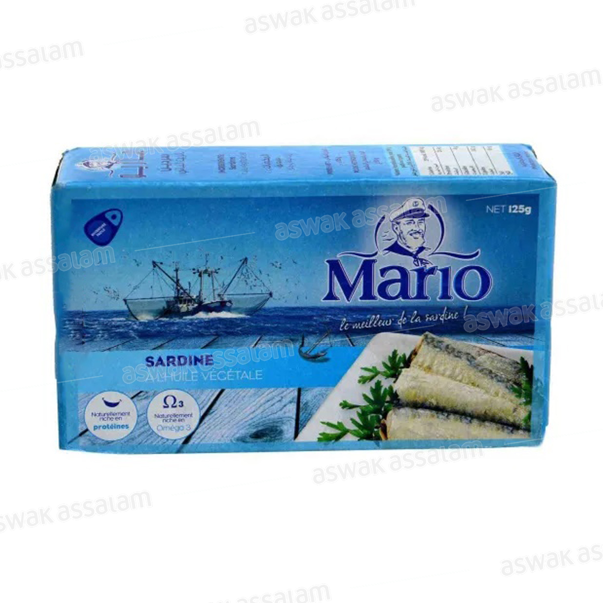 SARDINE A L'HUILE VEGETALE 125G MARIO