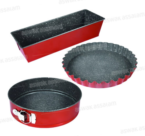 SET DE 3 MOULES A CAKE REVETEMENT GRANITE