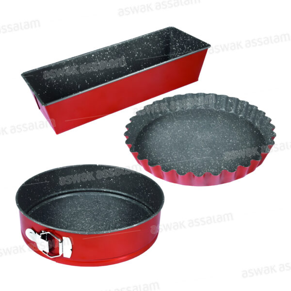 SET DE 3 MOULES A CAKE REVETEMENT GRANITE
