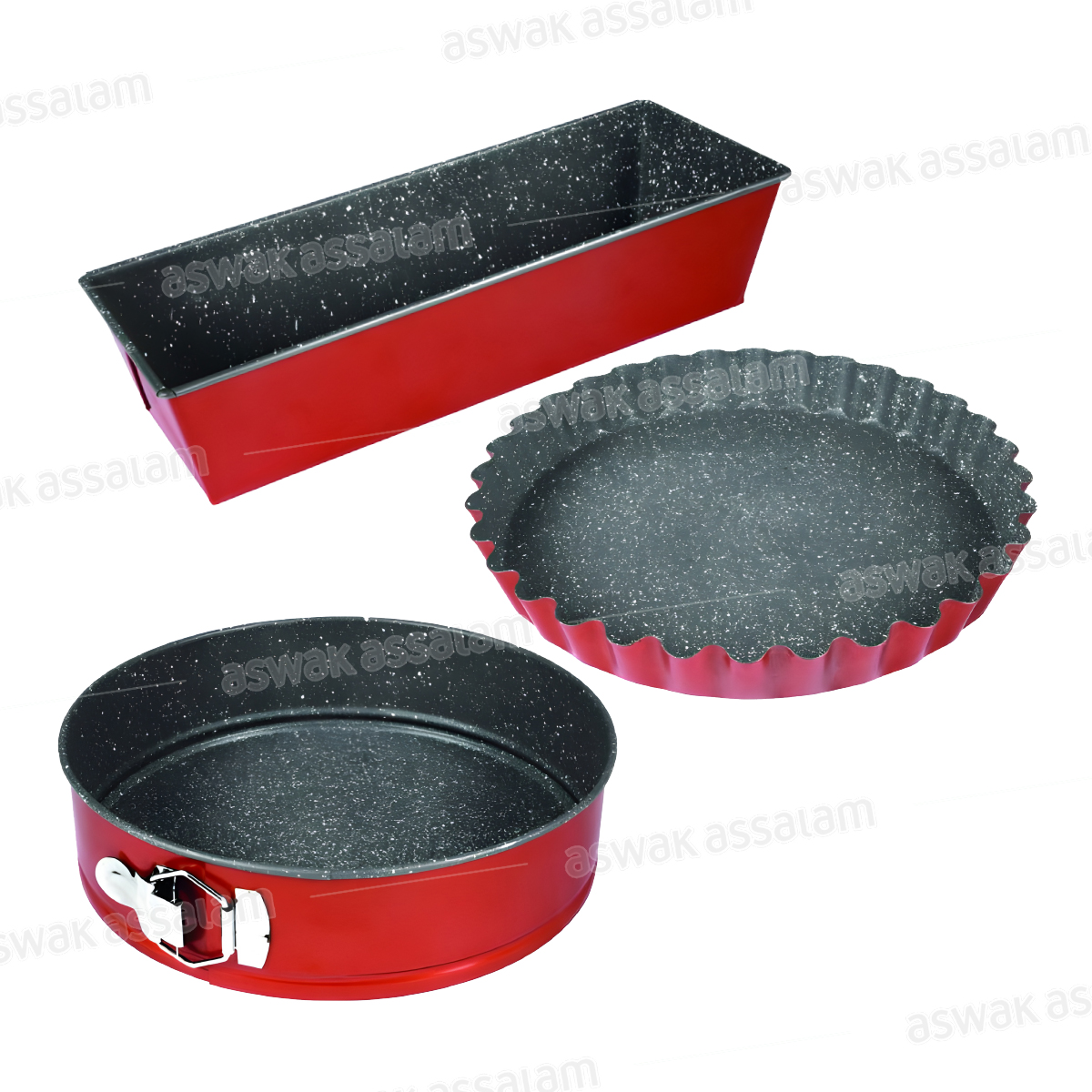 SET DE 3 MOULES A CAKE REVETEMENT GRANITE