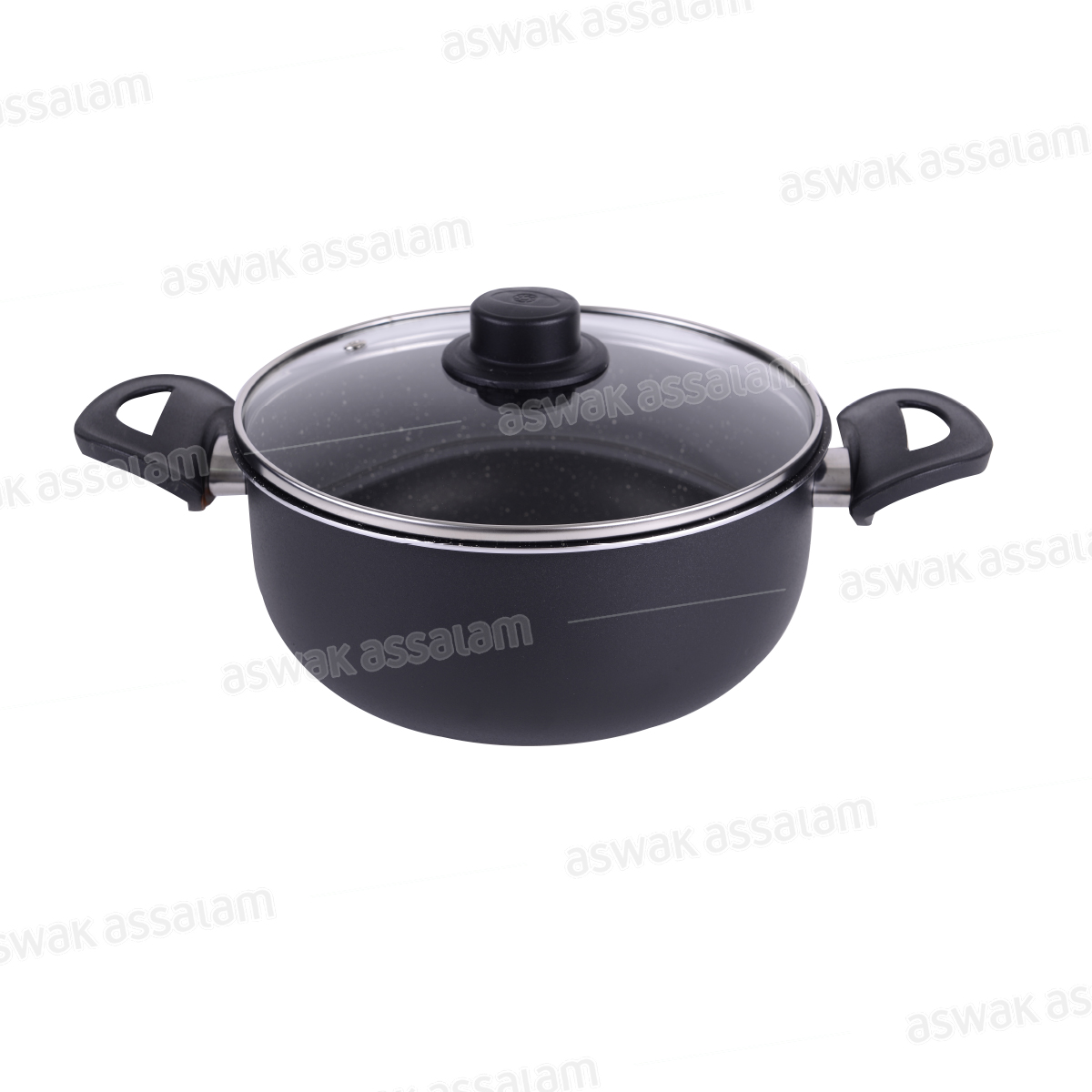 MARMITE BASSE REVETEMENT EN GRANITE 26CM