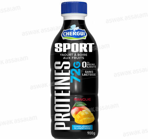 YAOURT A BOIRE PROTEINE MANGUE 900ML CHERGUI SPORT