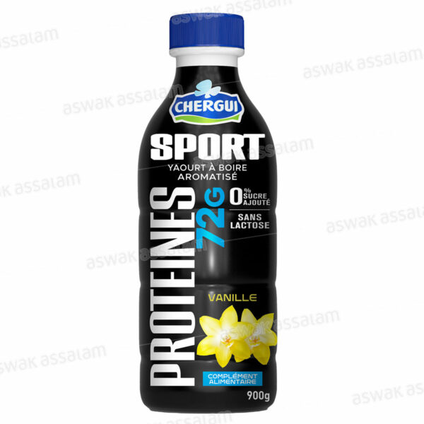YAOURT A BOIRE PROTEINE VANILLE 900ML CHERGUI SPORT