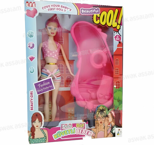 SET POUPEE + PISCINE + ACCESSOIRES 32*24CM