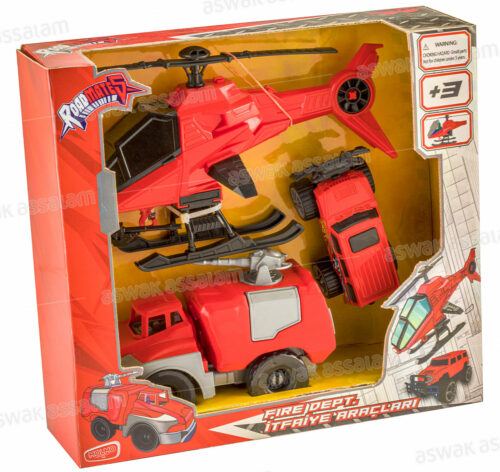 SET VEHICULE DE POMPIER 3 PIECES